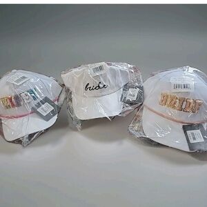 Bridal White 'Bride' Baseball Cap - Gold Script Accent